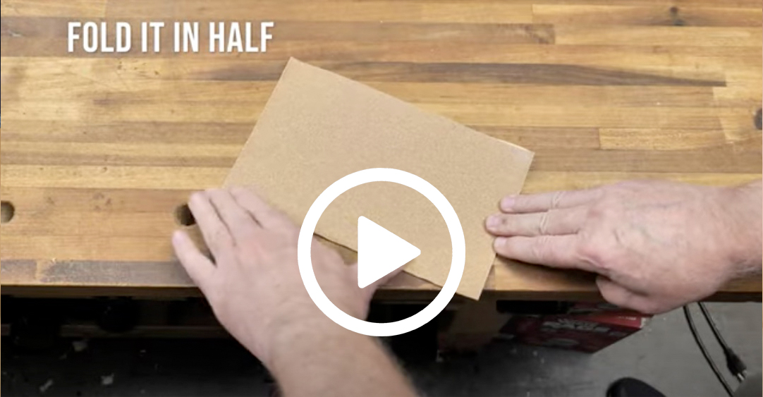 How to Fold Sandpaper Sheets for Longer Life Woodworkers Institute