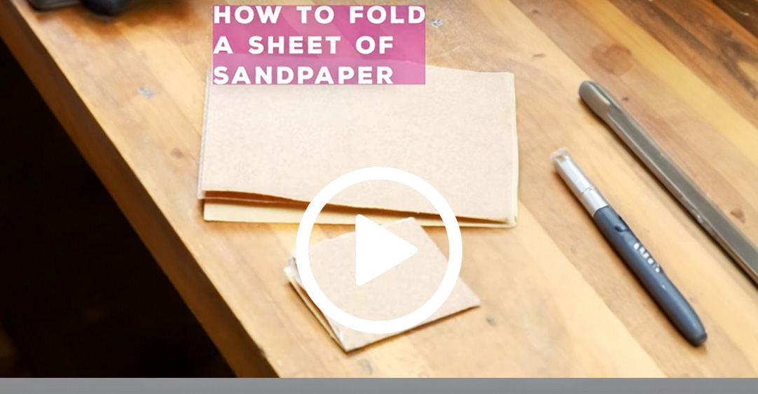 How to Fold Sandpaper Woodworkers Institute
