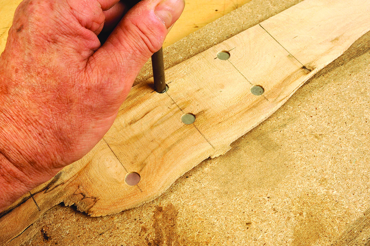 Magnets in a piece of wood