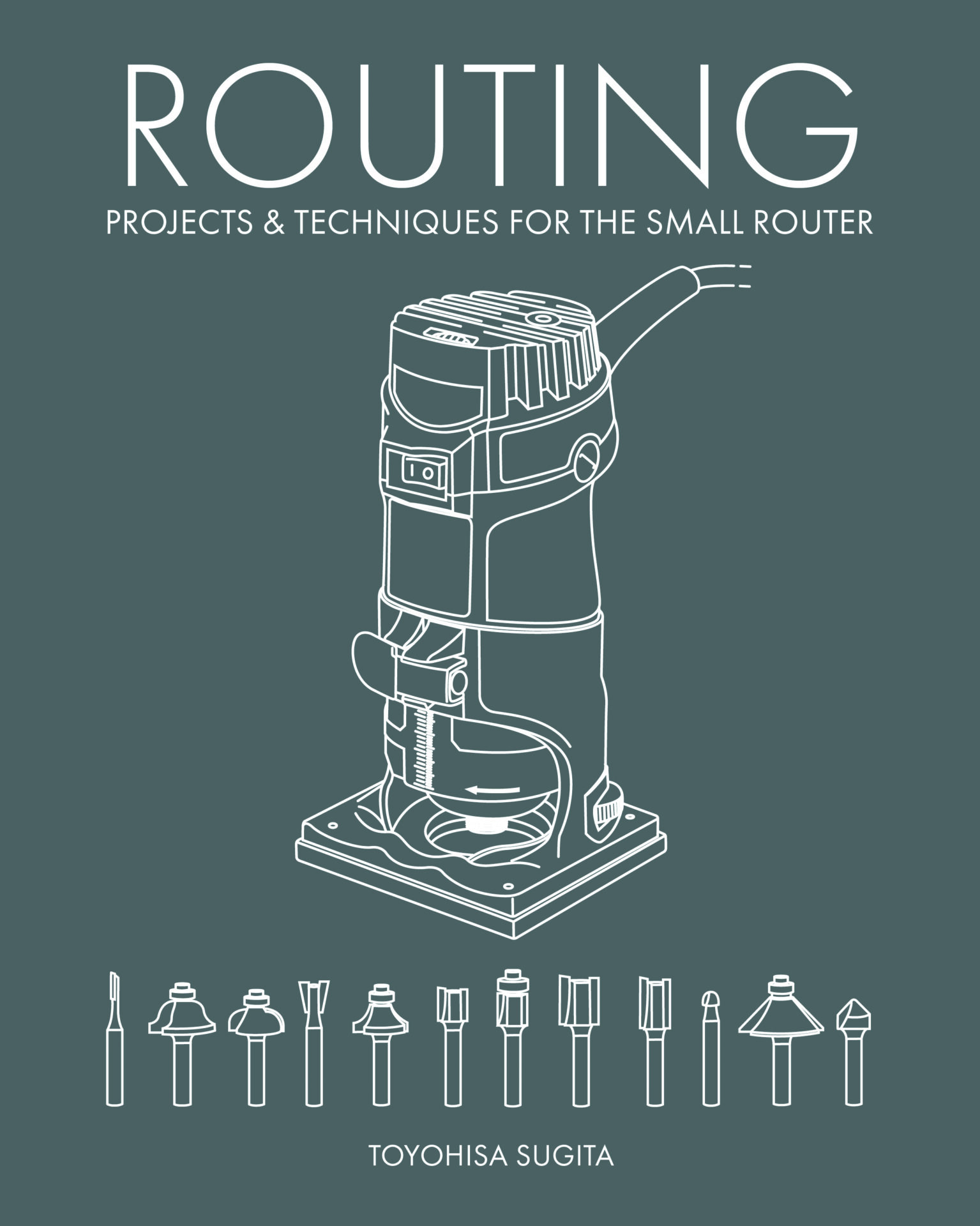 Routing book cover showing small router illustration.