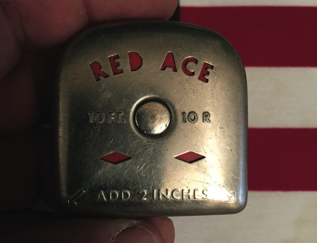 Vintage Red Ace 10ft tape measure