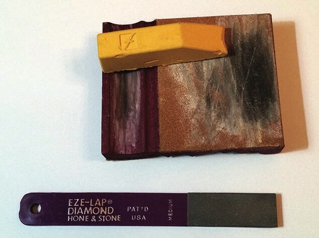 Sharpening stone and EZE-LAP diamond hone
