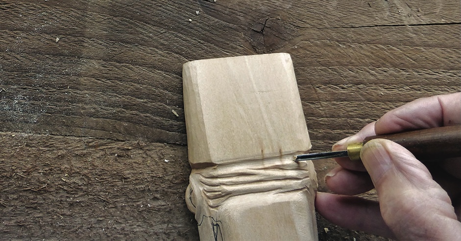 Wood carving with precision hand tools.