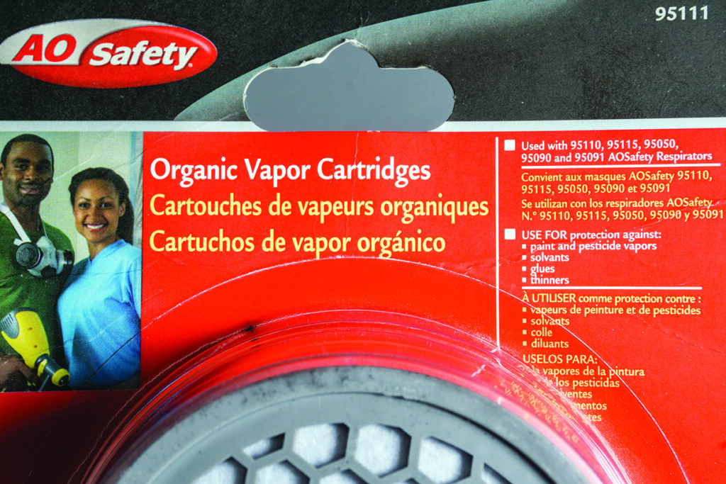 AO Safety organic vapor cartridges packaging.
