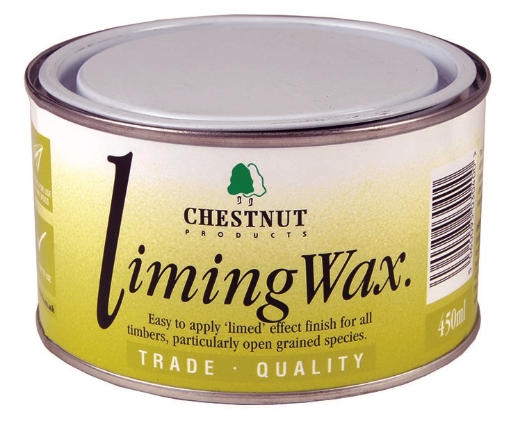 Chestnut Products Liming Wax canister for wood finishing.
