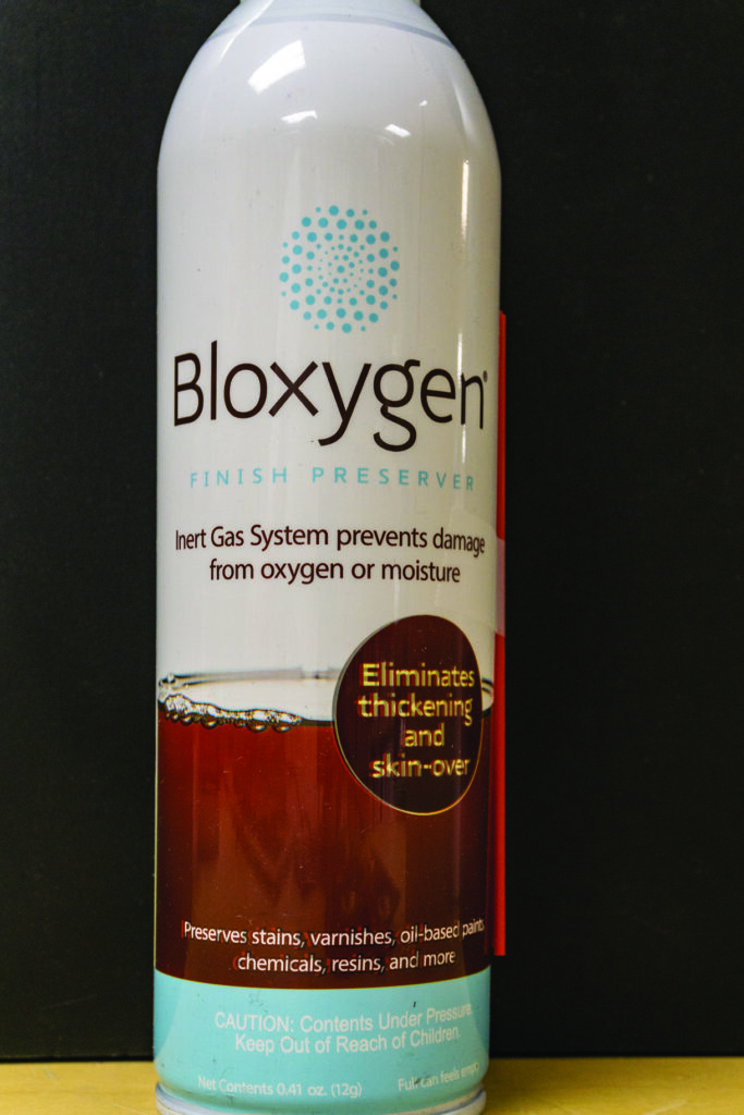 Bloxygen finish preserver prevents oxygen moisture damage