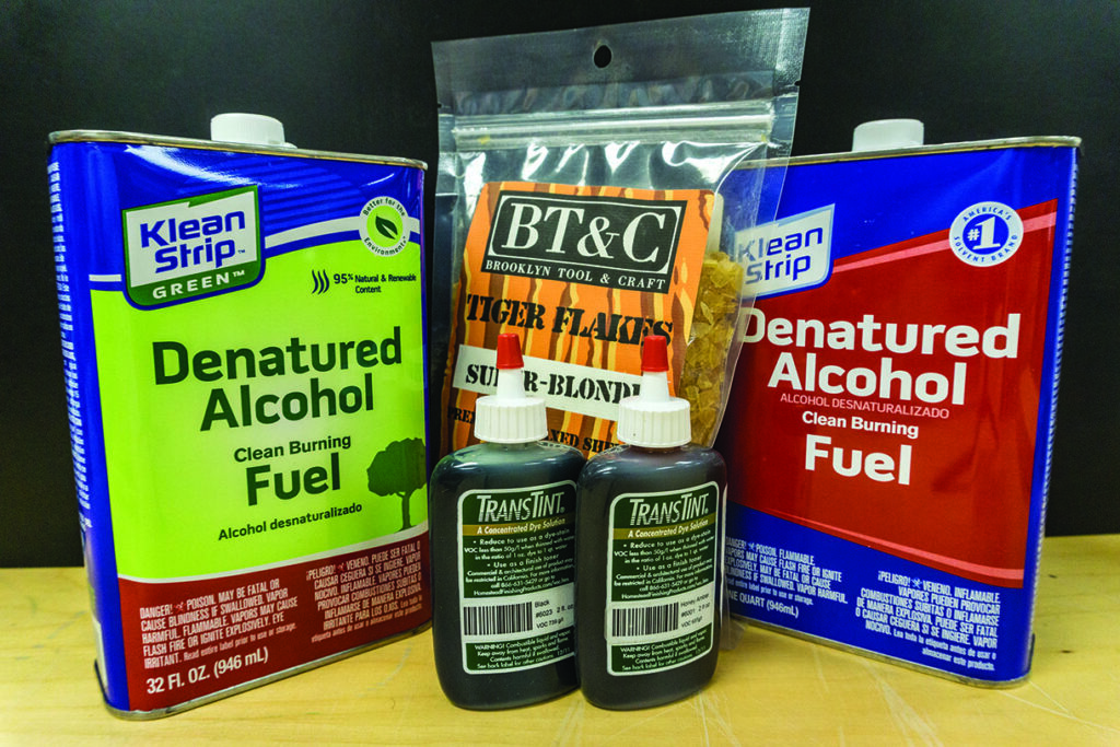 Various woodworking supplies on display