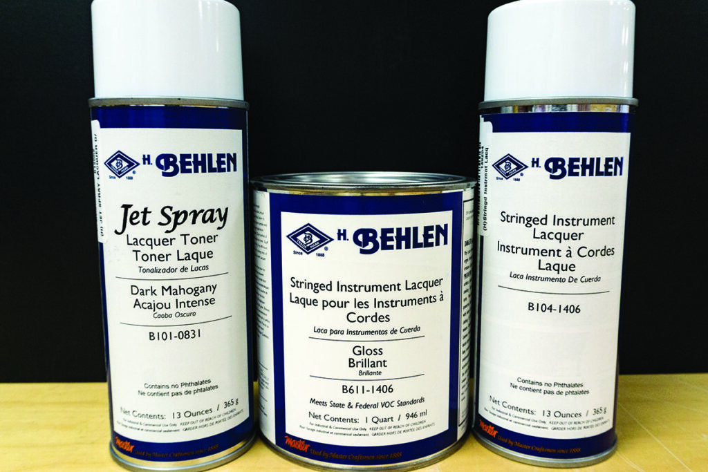Behlen lacquer products for string instruments and wood