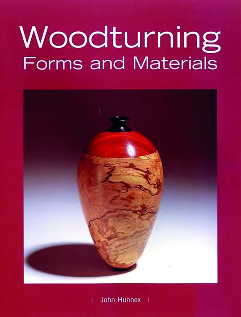 Woodturning book cover with wooden vessel image.