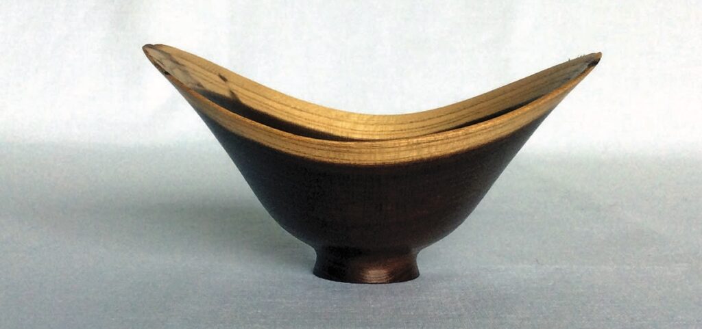 Handcrafted wooden bowl with unique design