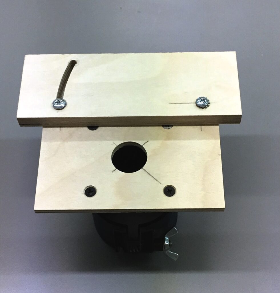 DIY wooden router base with central hole