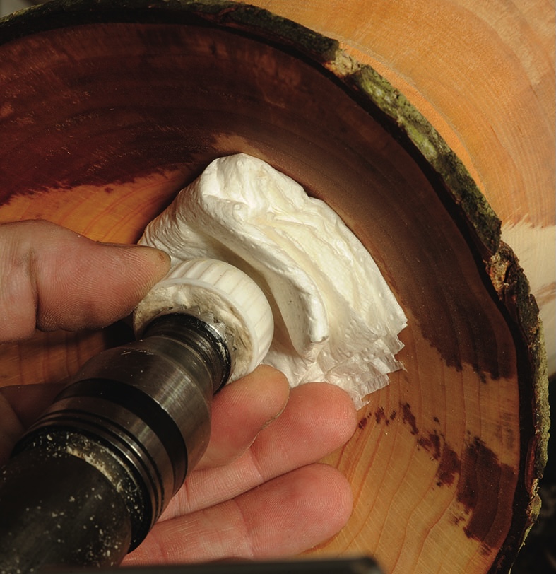 Wood carving using a rotary tool