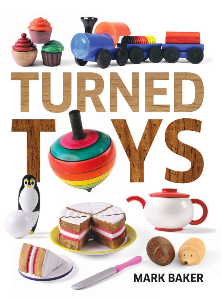 Wooden turned toys collection on display