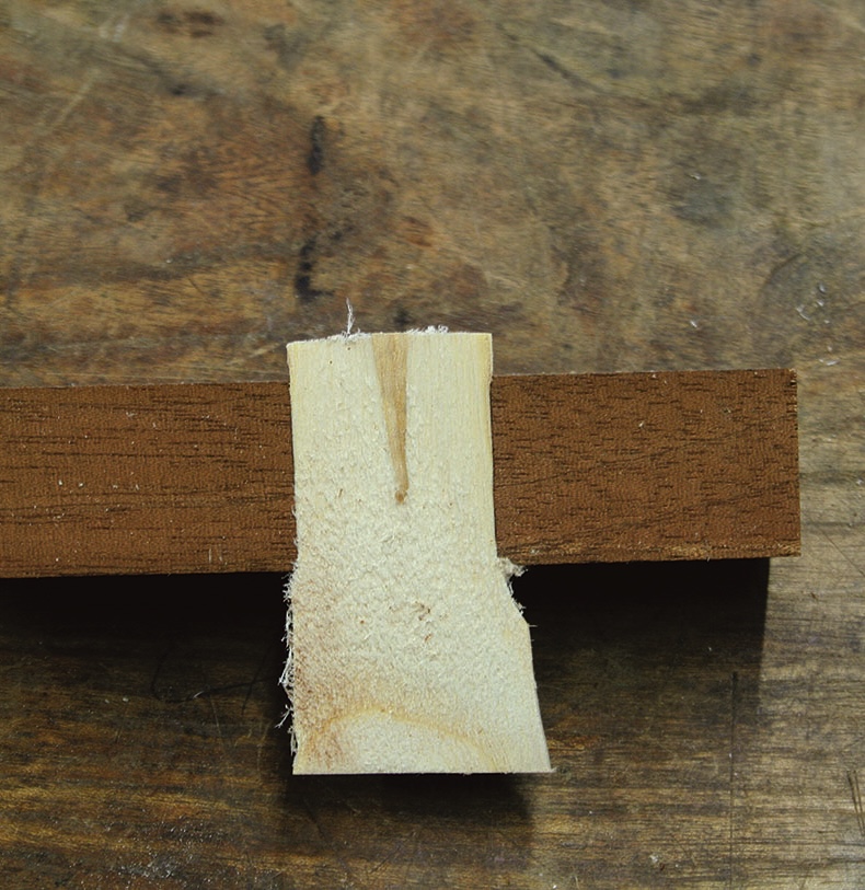 Wood joinery technique with interlocking pieces.