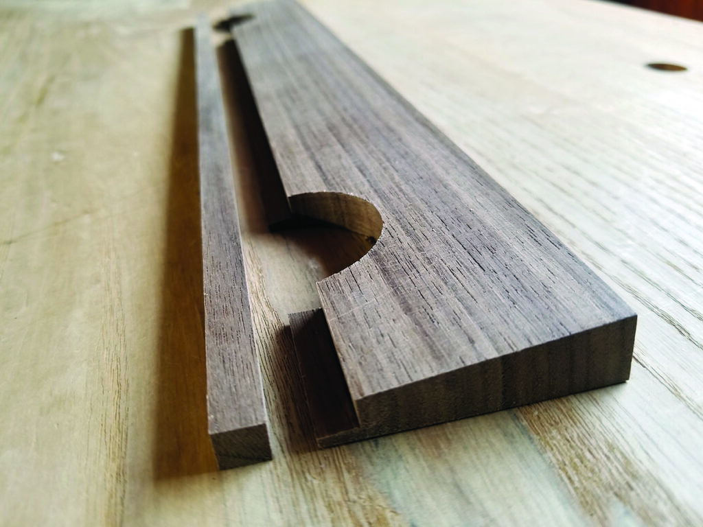 Close-up of crafted wooden furniture parts