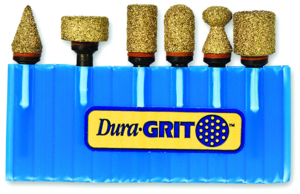 Dura-Grit tool bits with blue holder.