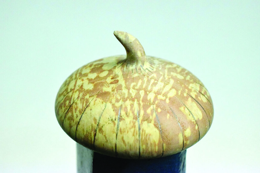 Decorative ceramic lid with unique texture and pattern
