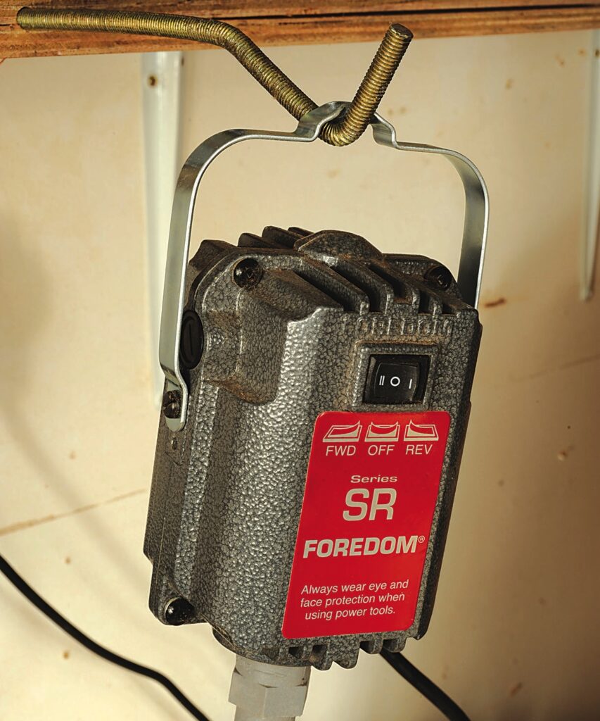 Foredom SR machine with safety switch instructions.